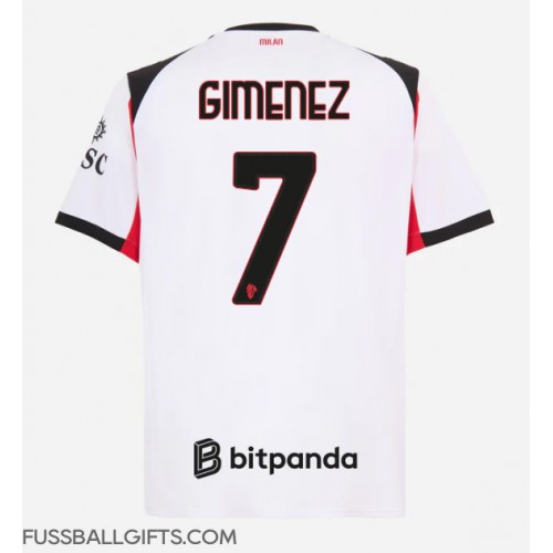 AC Milan Santiago Gimenez #7 Fußballbekleidung Auswärtstrikot 2025-26 Kurzarm